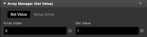 Array Manger Set Value