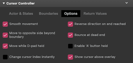Options Tab