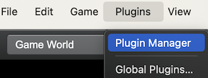 Plugin Manager Menu